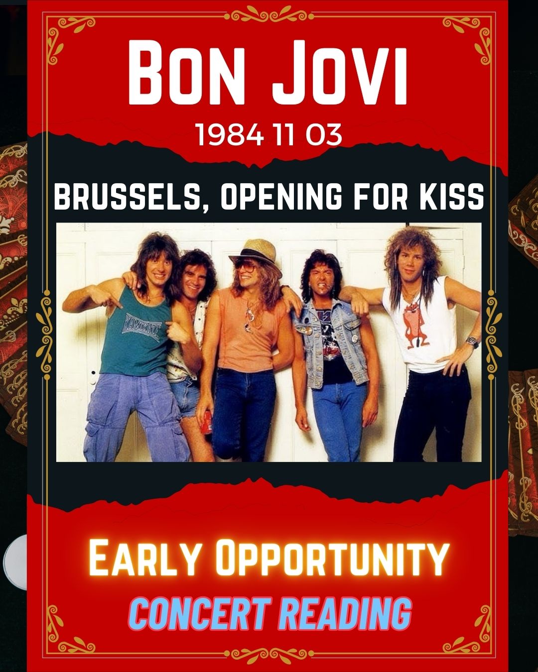 Early Opportunity | Bon Jovi 1984 11 03 | Brussels | opening for